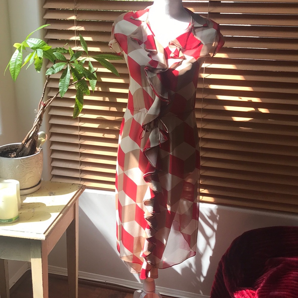 Diane Von Furstenberg sheer silk dress